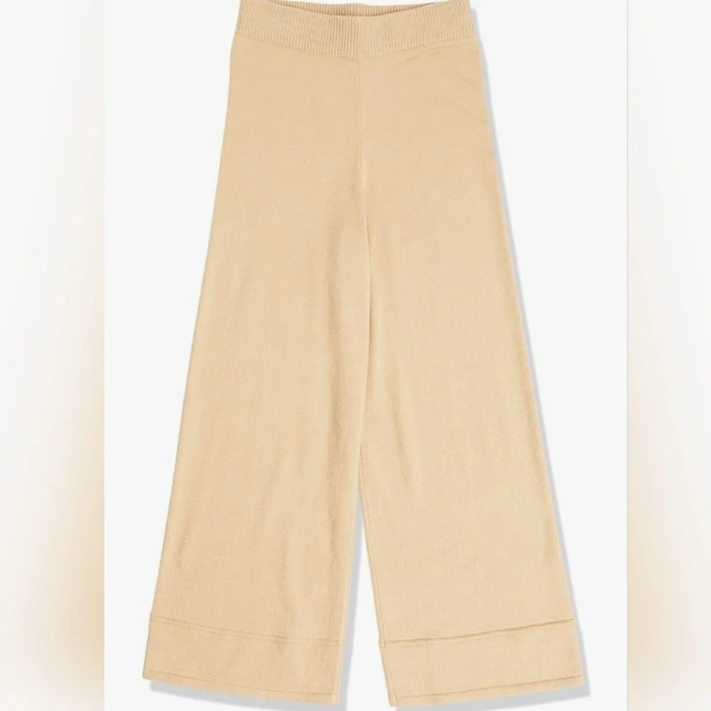 The Drop / Pull On Cropped Sweater Pants / Bernadette / Curd & Whey / Med / NWT - Picture 2 of 4